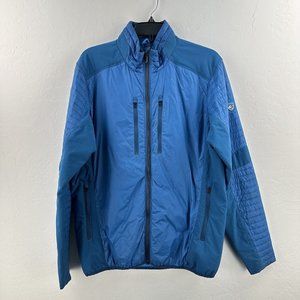 Kuhl Jacket Mens M Projekt Firefly Puffer Hybrid Full‎ Zip Quilted Blue